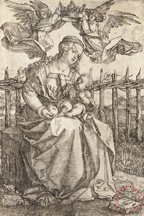 albrecht durer virgin mary crowned   angels painting virgin mary