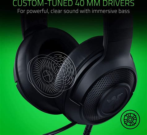 Razer Kraken X Lite Ultralight Gaming Headset: 7.1 Surround Sound ...