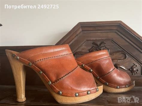 Чехли тип сабо, Естествена кожа , на ток в Дамски елегантни обувки в гр ...