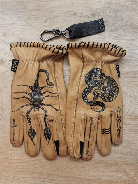 Custom Tattoo Gloves, Hand Drawn Illustrations, for Wild Souls & Rebels