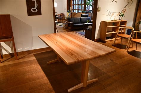 1600ミズメ桜3枚板テーブル| Table | Products | マルカ木工