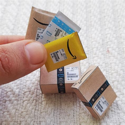 Mini AMAZON Box & Envelope Set Template 6 Pieces Amazon Box PRINTABLE
