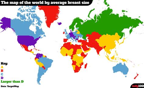 The Map of the World by average breast size : r/Maps