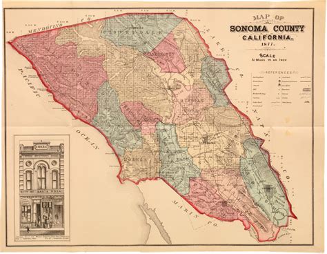 map  sonoma county california neatline