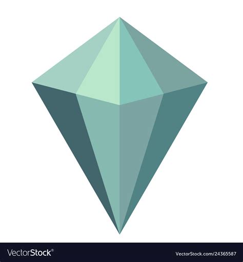 magic diamond flat royalty  vector image vectorstock