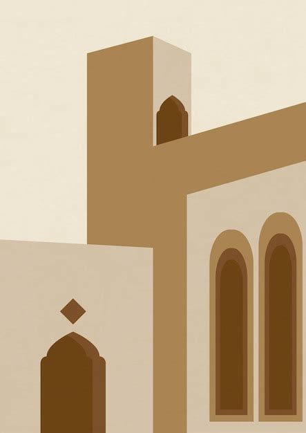 Premium Vector | Aesthetic minimalist Morocco architecture poster ...