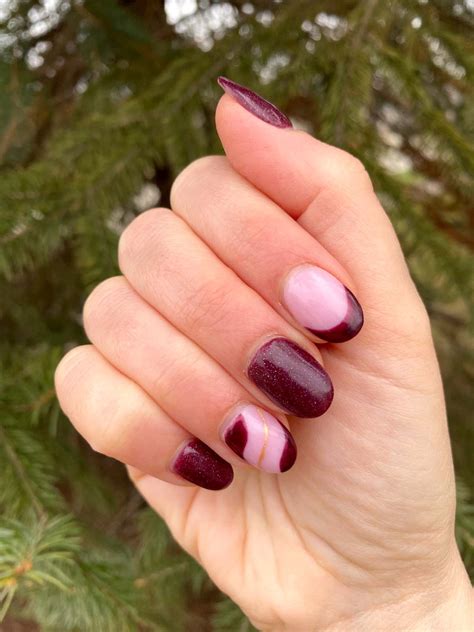Dark Red Nails Design