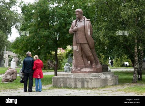 Statue of Stalin in Sculpture Park, Moscow, Russia Stock Photo, Royalty ...