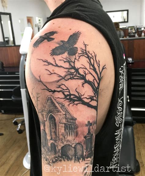 Tatuagem De Cemitério - Tatuagem De Cemiterio Gotico Dupla De Artistas