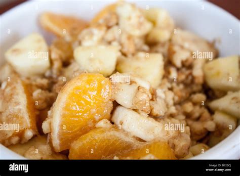 Mixed fruit salad with nuts Stock Photo - Alamy