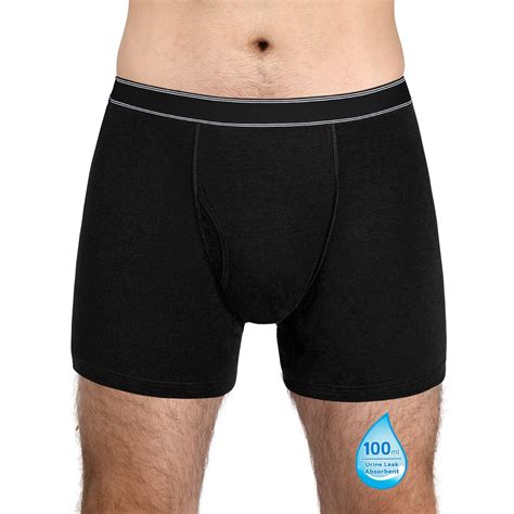 TIICHOO Mens Incontinence Underwear Washable Cotton Incontinence Boxer