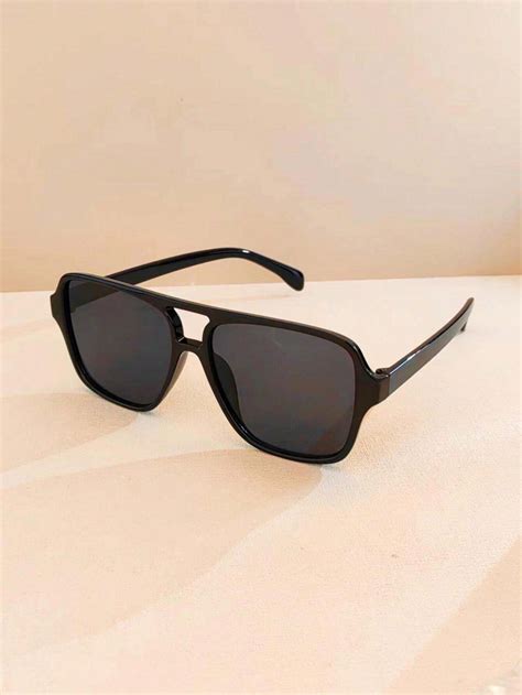 Double Bridge Pilot Style Retro Fashion All-Match Party Sunglasses for