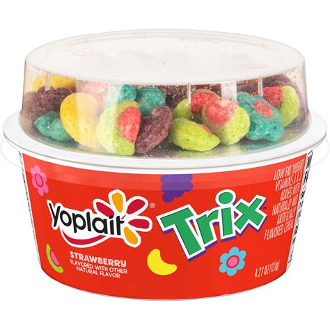 Yoplait Yogurt Strawberry With Trix Cereal Topping | Fig App