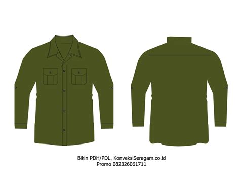 desain pdh polos png konveksi seragam