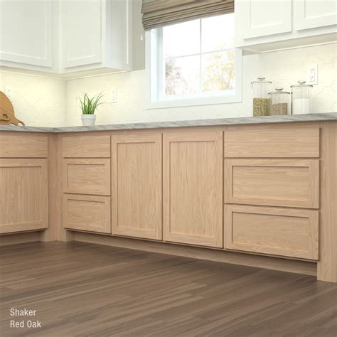 unfinished red oak kitchen cabinets    kitchen