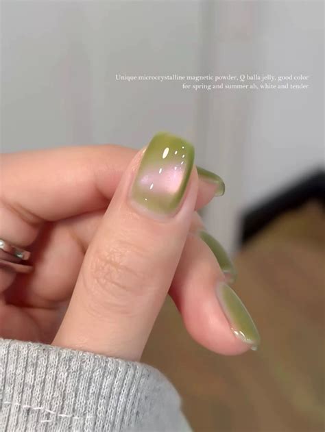 green cats eye nails 4