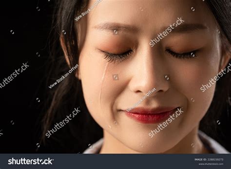 sadness anxiety human eye tear crying stock photo  shutterstock