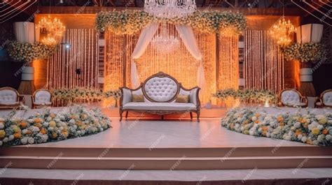 Premium Photo | Pakistani Theme Wedding Flower Decorations