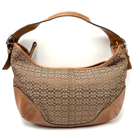 coach signature brown bag