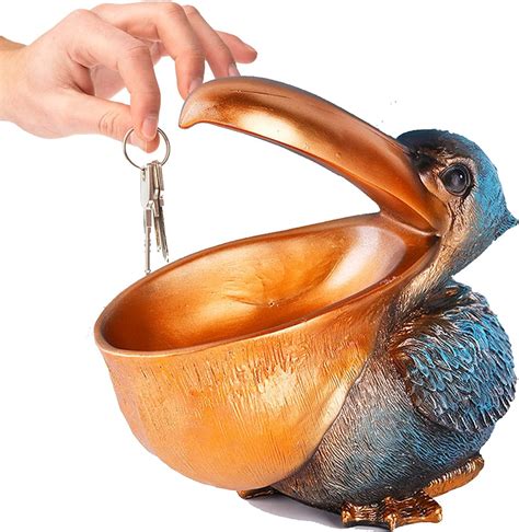 Amazon.com: INKLOT Parrot Keychain Figurine Pelican Statue Storage ...