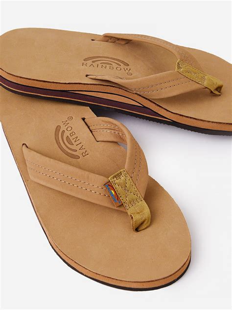 men rainbow flip flops