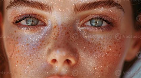 Sparkling Freckles and Dazzling Eyes Captured in Natural Light During a