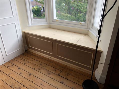 bespoke bay window bench  hidden storage lime interiors