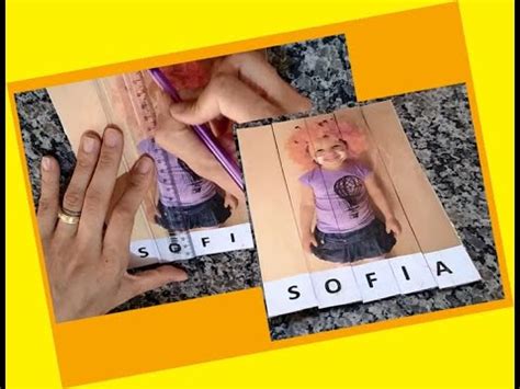 Como fazer QUEBRA-CABEÇA de fotos e nomes - Dica para trabalhar ...