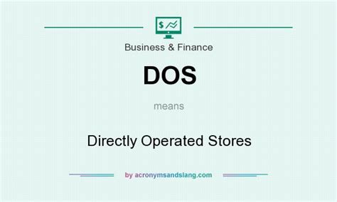 dos  operated stores  business finance