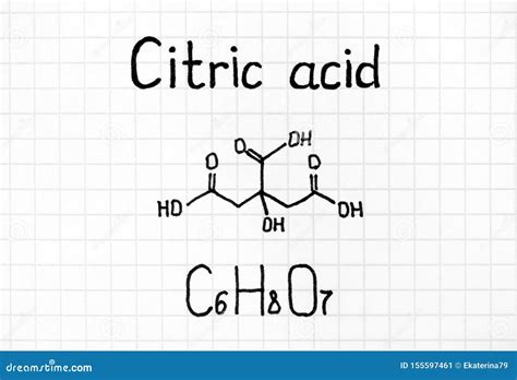 Handwriting Chemical Formula of Citric Acid Stock Image - Image of ...