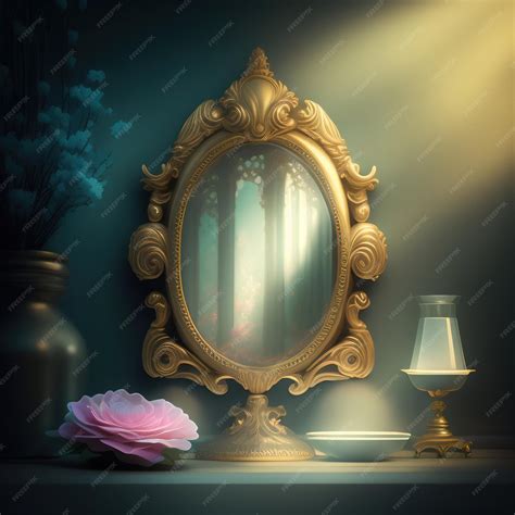 Premium AI Image | Generative AI Magic mirror in a fantasy room