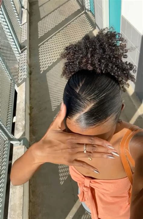 slick  bun curly hair styles natural curls hairstyles short