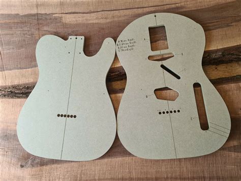 telecaster routing template full set mm  grelly uk