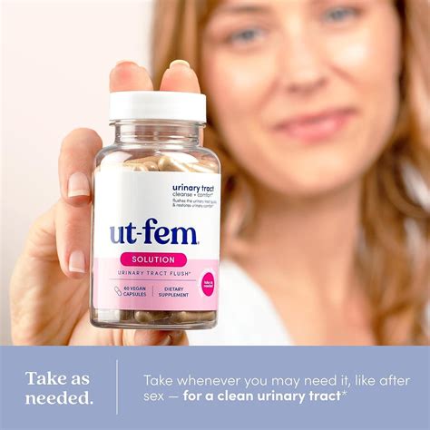 UT-Fem Solution - Fast-Acting Urinary Tract Cleanse for Comfort & Health - D-Mannose, Cranberry ...