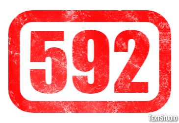 592 Text Effect and Logo Design Number