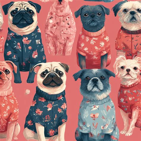 Dogs Seamless Floral Pattern Free Stock Photo - Public Domain Pictures