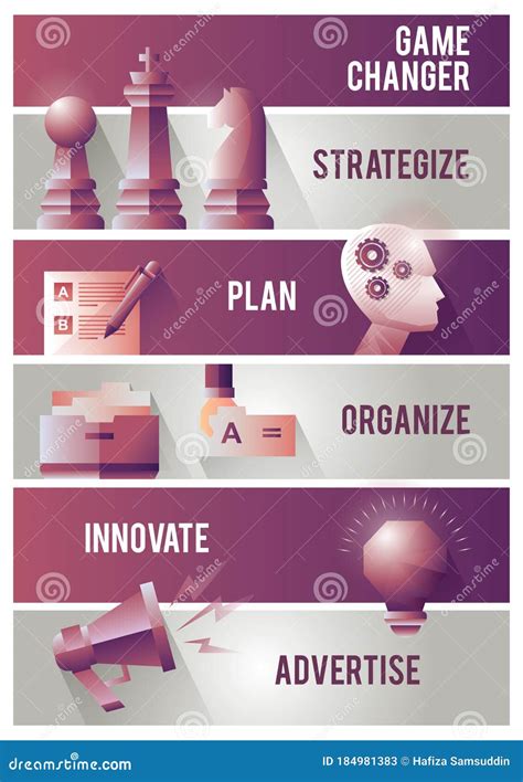 game changer vector illustration decorative design stock illustration