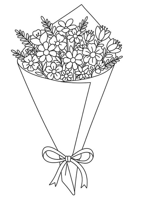 Desenho De Buque De Flores Para Colorir