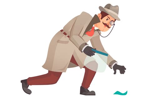 detective find clue cartoon retro inves graphic  smartstartstocker