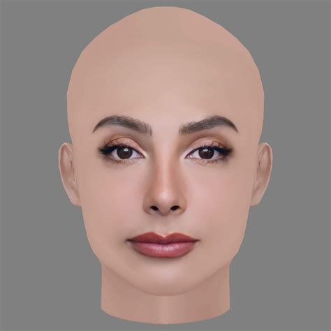 Maria Chacon Head - No Hair - Low Poly Head for Game 3D Model by Nammichael
