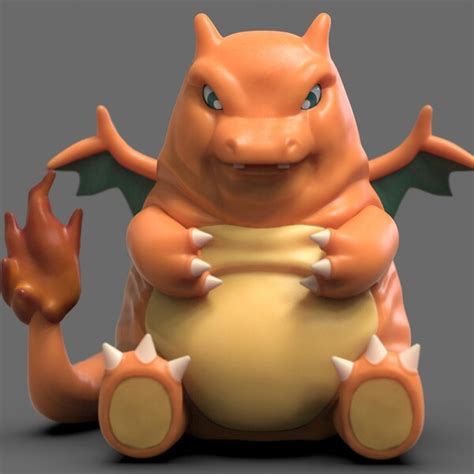 3D file Chonky Dragon / Fat Charizard 🐉・Design to download and 3D print
