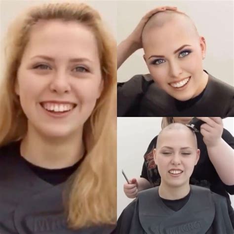 This time she decided to get a real haircut:) | Shaved hair women