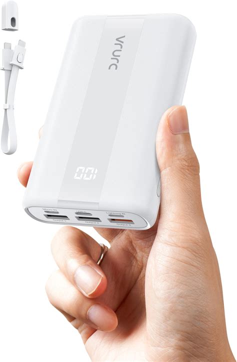 VRURC Mini Power Bank 20000mAh, 22.5W Fast Charging USB C Portable