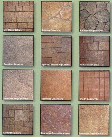 Stamped Concrete Colors And Patterns