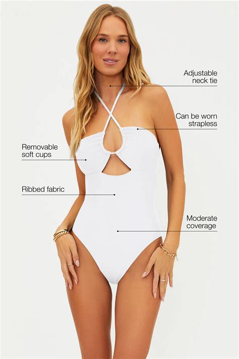 Beach Riot | Phoenix One Piece White | One Piece Swimsuit | Beach Riot