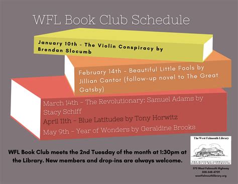 WFL Book CLub - The Violin Conspiracy, West Falmouth Library at West