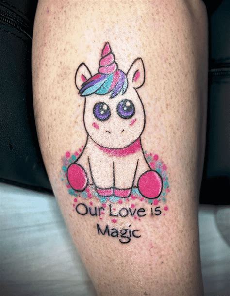 cartoon unicorn tattoos unicorn  space tattoo  vika kiwi tattoo