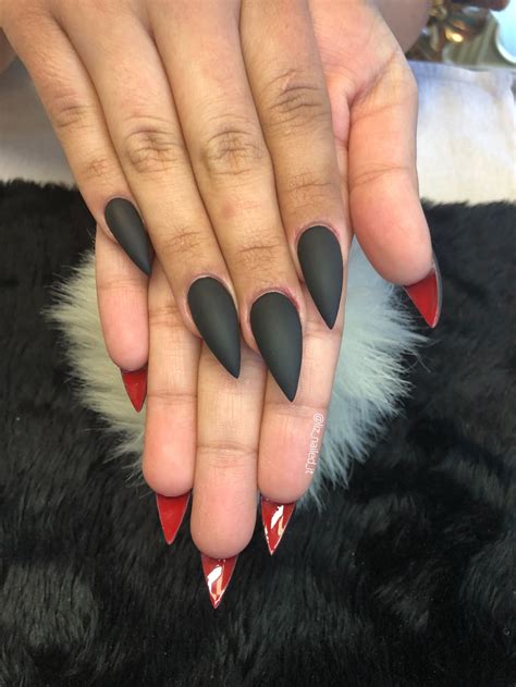 black matte red bottoms nails red bottom nails matte black nails