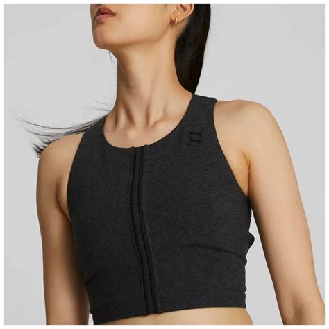 Top Puma Deportivo Mujer Exhale Cut Out Crop Top negro | Platanitos