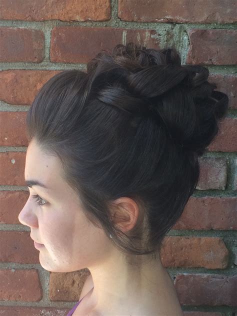 formal full high bun updo | Bridal hair updo, High updo, Hair updos